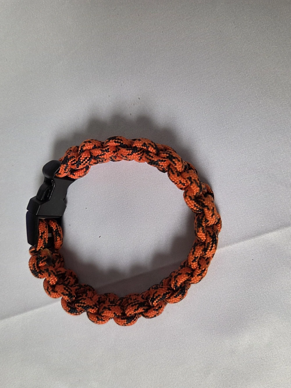 Handmade 550 Paracord‎ Black Orange Bracelet Size 8